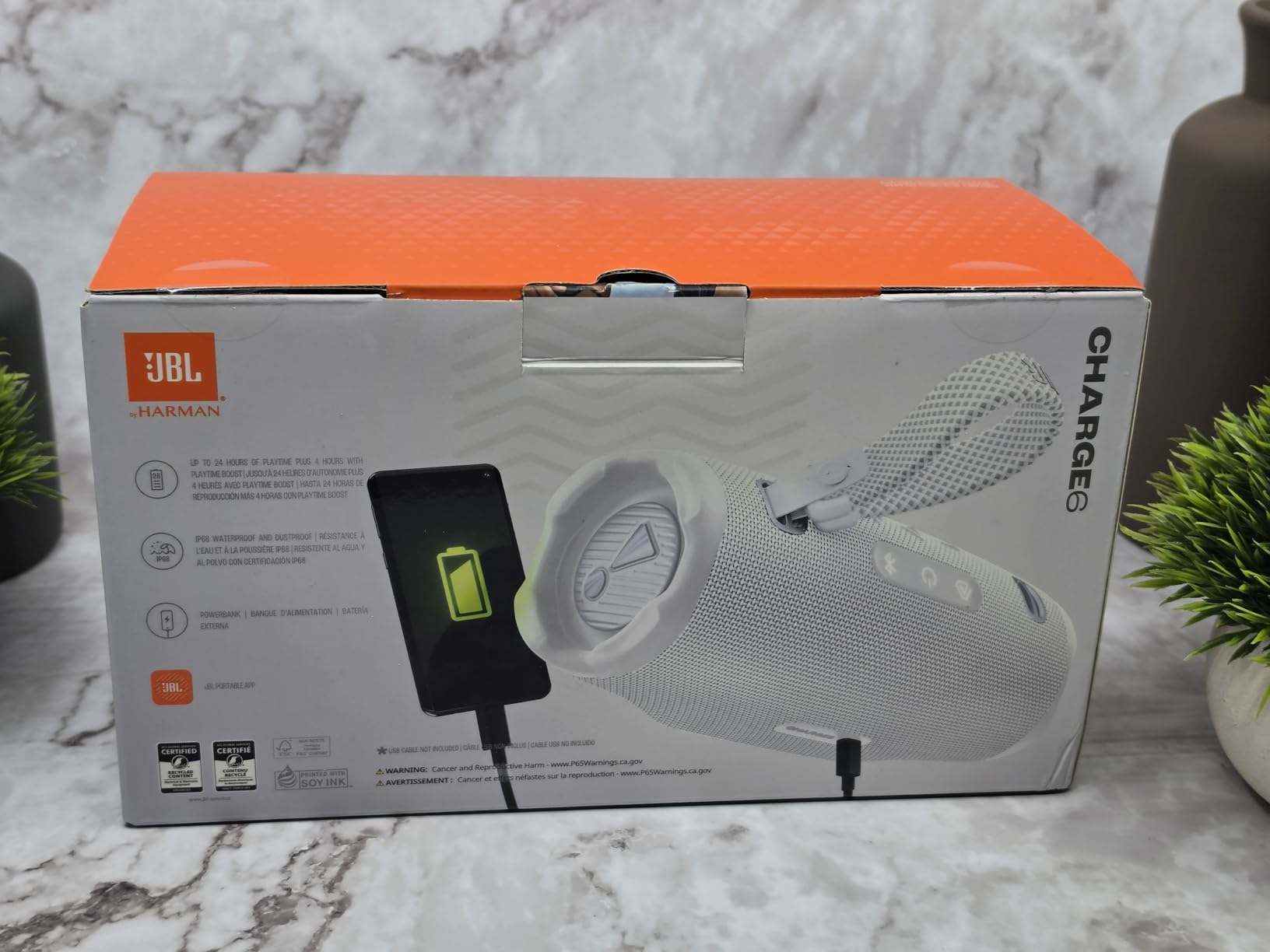 JBL Charge 6 - Portable Waterproof & Drop-Proof Bluetooth Speaker, Bold JBL Pro Sound with AI Sound Boost, 28Hrs of Playtime, Built-in powerbank & Comes with a Sturdy/Removable Carrying Strap customer photo 2