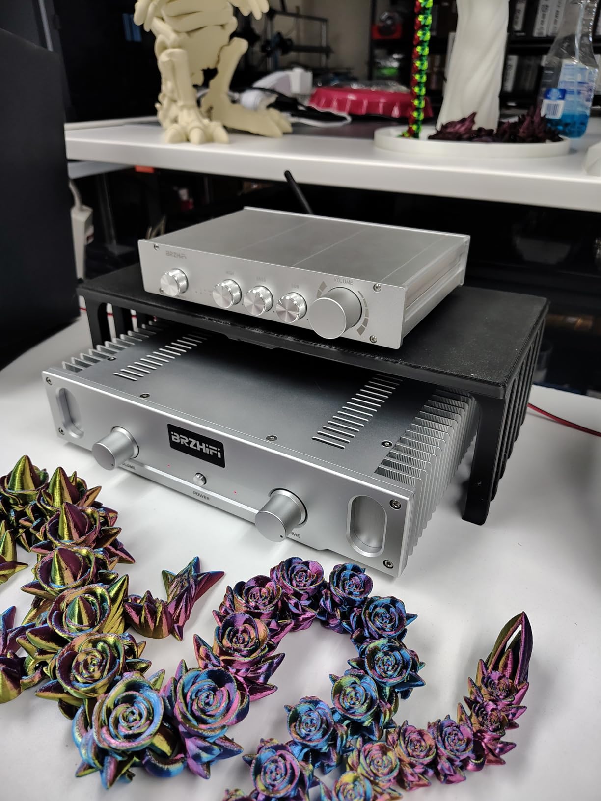 A1S Class A Power Amplifier 20Wx2 2.0 Channel Stereo Amp (Silver) | Hi-Fi Home Audio Amp, Bookshelf, Desktop, Home Theater customer photo 1