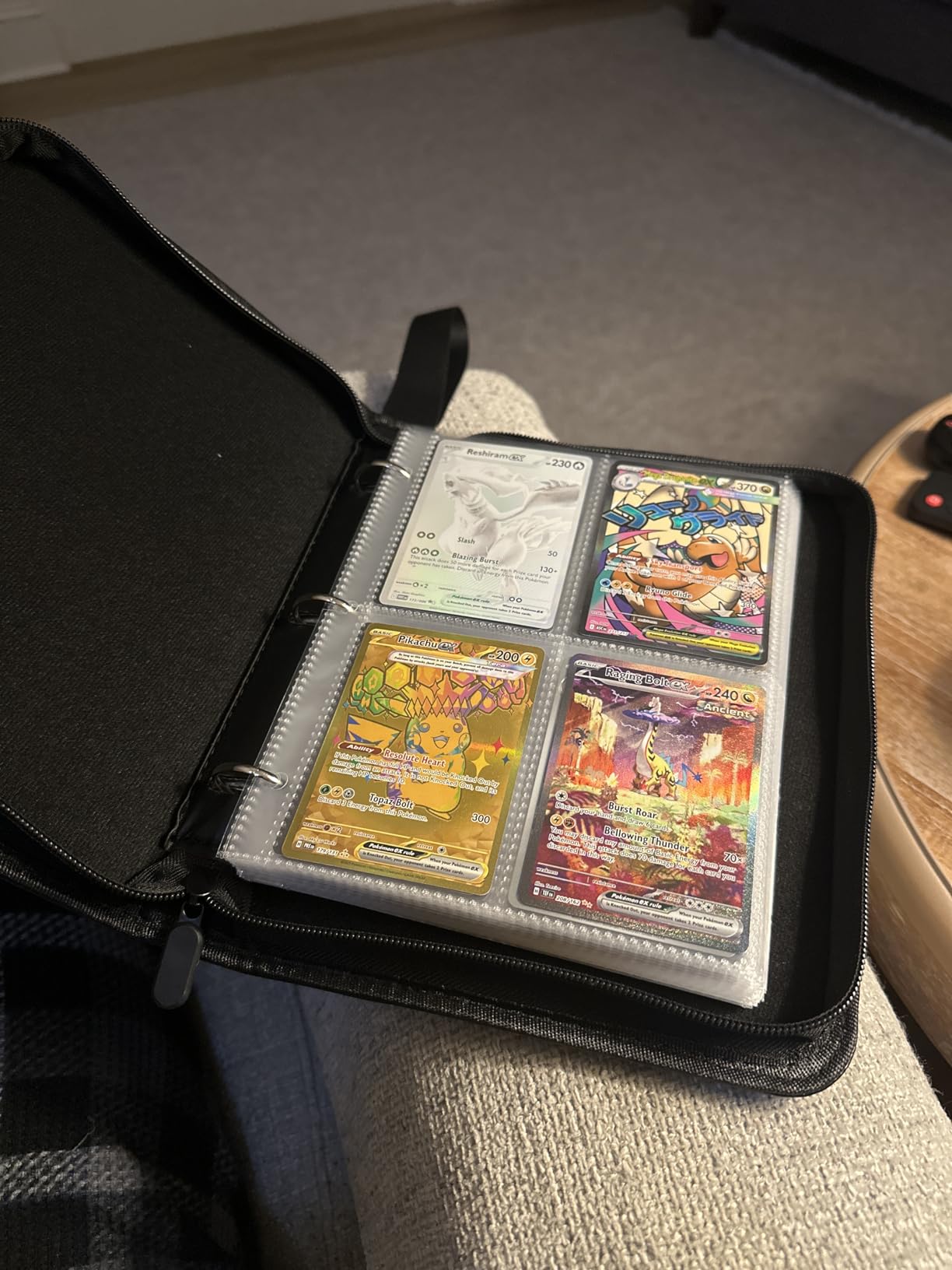 GERMUN Trading Card Binder, 900 Pockets Card Binder, 9-Pocket Sided Pocket Sports Card Binder, Premium Card Binders Compatible with MTG, TCG, Baseball Cards(Carbon Black) customer photo 2