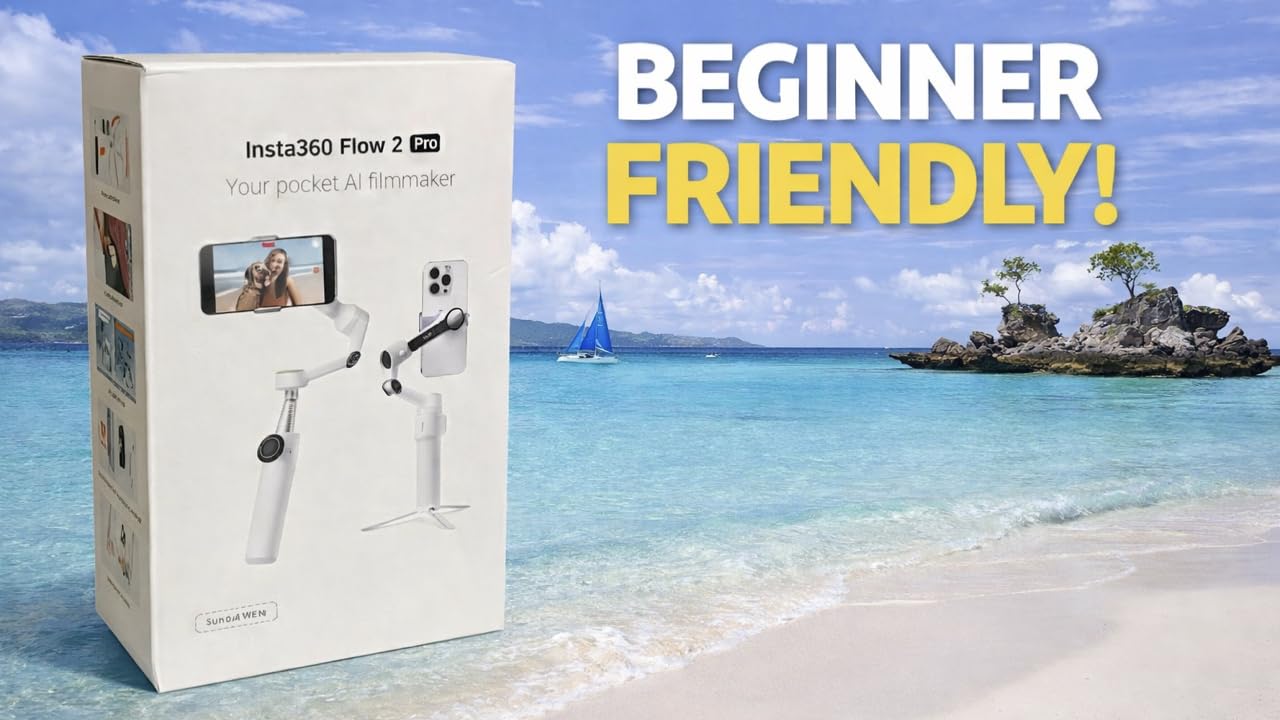 Insta360 Flow 2 Pro White - Industry-First AI Phone Gimbal with Apple DockKit, Pioneering 360 Pan Tracking, Free Tilt, Built-in Tripod/Selfie Stick, Portable Vlog/Travel Stabilizer customer photo 1