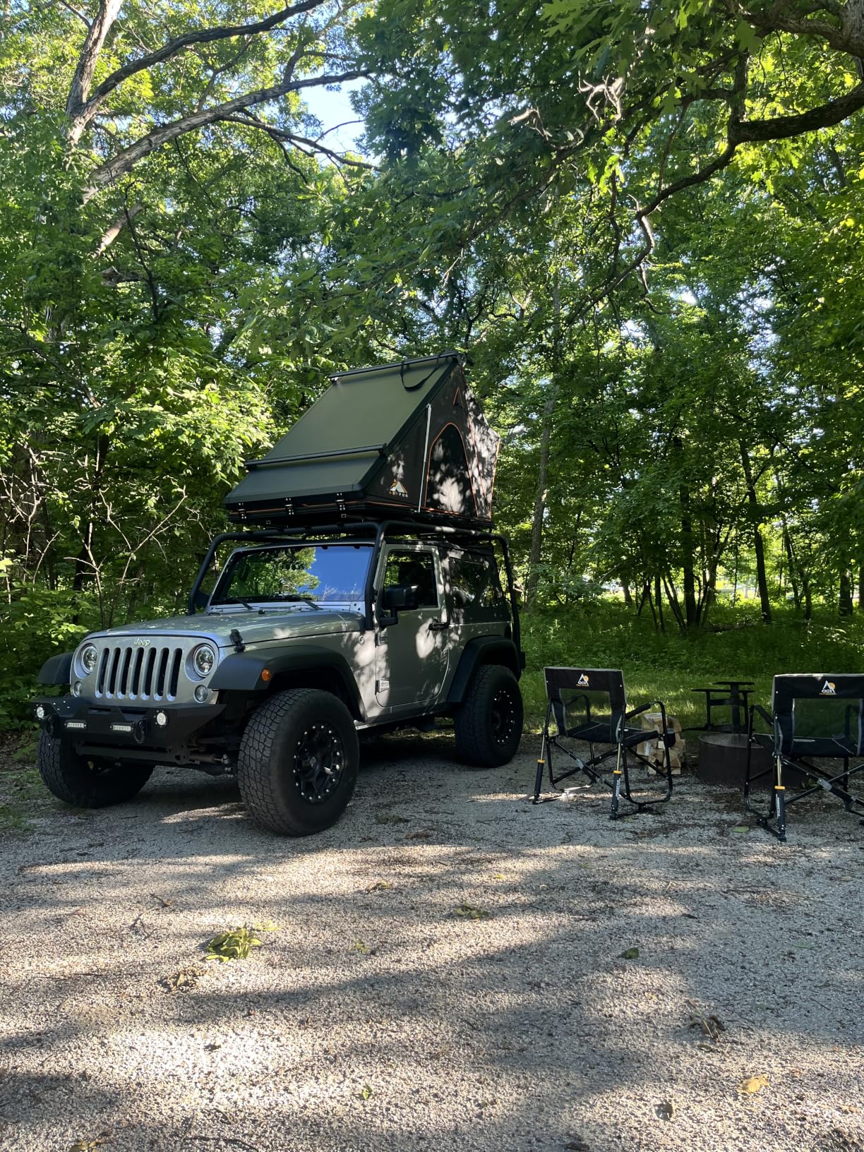 Explorer Pro Rooftop Tent Hard Shell, 2-3 Person Aluminum Roof Top Tent | Detachable Side Awning&Built-in LED Light Strip, Compatible with Truck Jeep SUV Van&Trailer, Pop Up for 4-Season Camping customer photo 2