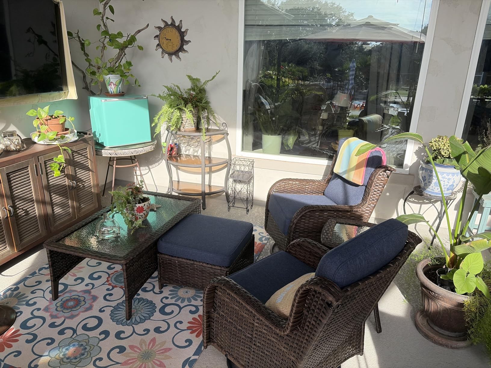 HILLGA 7-Piece Luxury Patio Furniture Set with 6