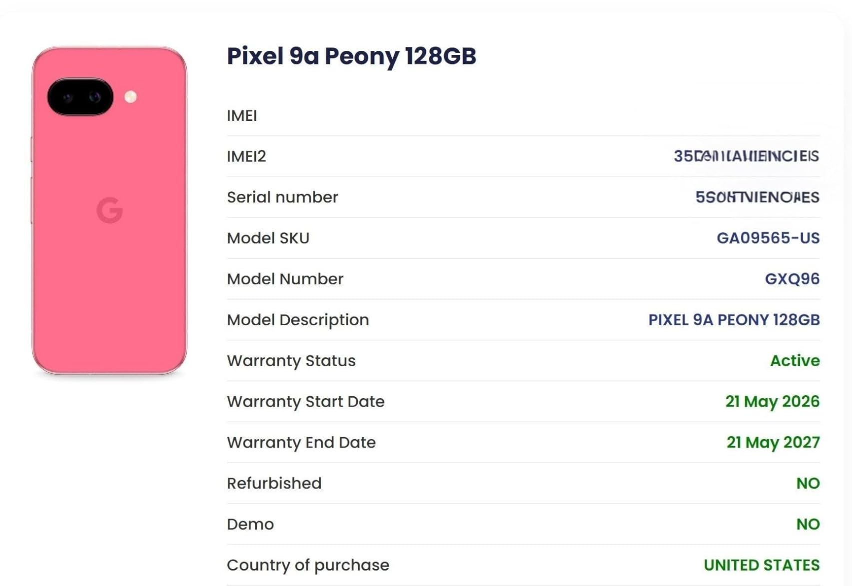 Pixel 9a with Gemini - Unlocked Android Smartphone with Incredible Camera and AI Photo Editing, All-Day Battery, and Powerful Security - Porcelain - 128 GB customer photo 1