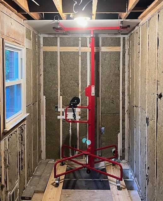 13FT Drywall Lift Sheetrock Lift, 150LBS Drywall Lift Panel Hoist with 4 Lockable Wheels for Ceiling, Drywall Rolling Lifter Panel, Drywall Jack Lift for Home & Commercial Use, Red customer photo 2