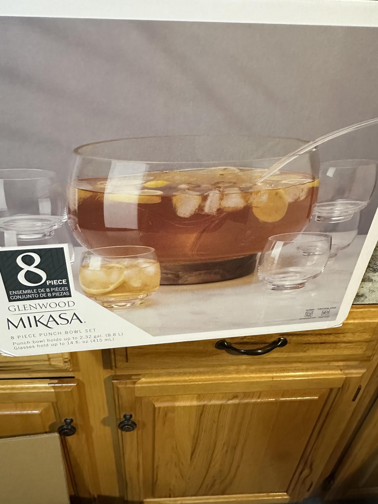 Mikasa Glenwood Party Punch Bowl Set with Punch Cups and Ladle, 8 Piece customer photo 2
