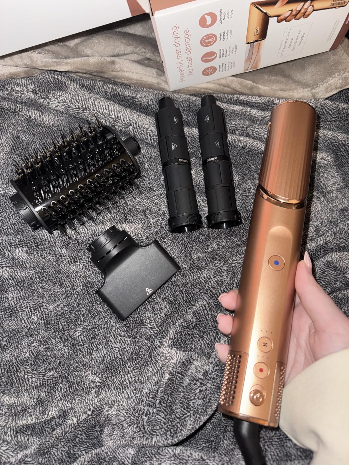 Shark FlexStyle | Air Multi-Styler & Drying System | Hair Dryer Brush for Blowouts with Coanda Auto- Wrap Curlers, Oval Brush, Concentrator Attachment & Storage Bag | Copper (Spec. Edition) | HD433CP customer photo 2