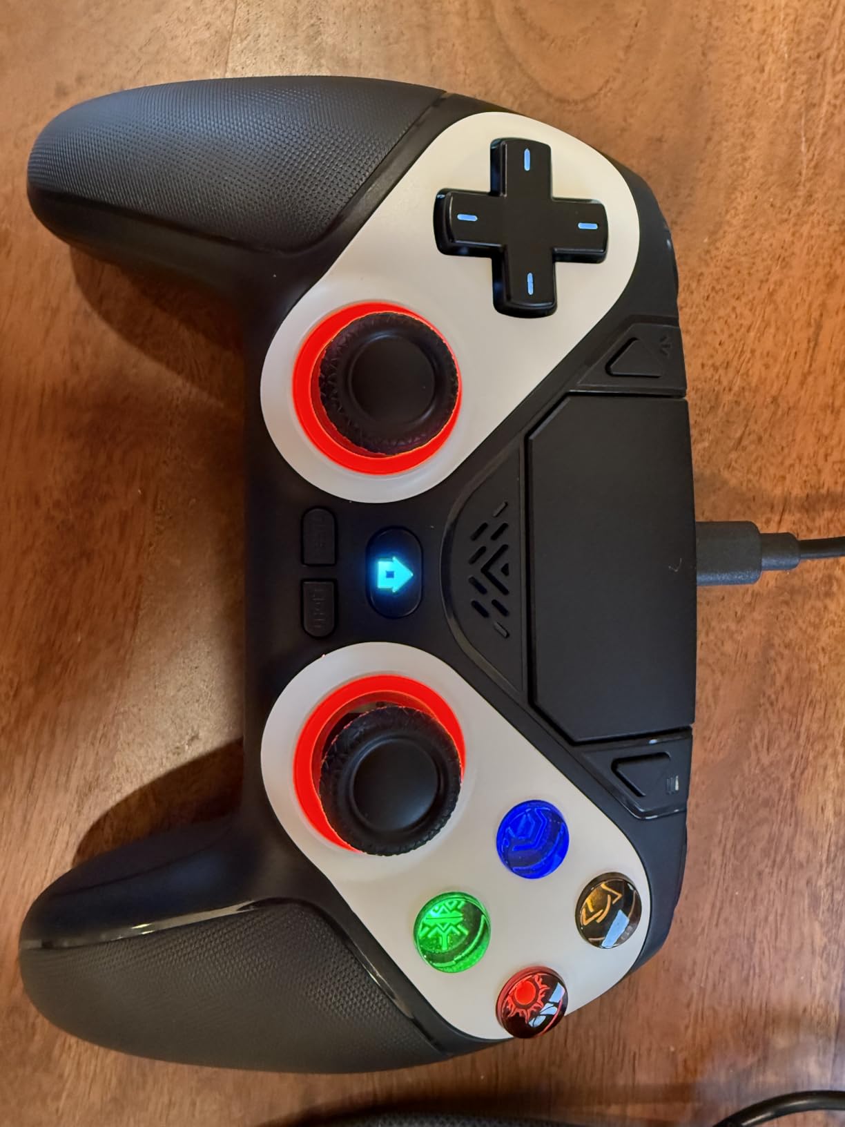 Gamrombo LED Wireless Controller for PS5, Compatible with PS5 Pro/Slim/PC, Dual Vibration, Macro/Turbo Function, 3.5mm Audio Jack, 6-Axis Motion Control Gamepad with Speaker customer photo 2