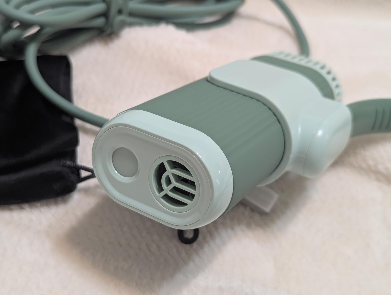 2-in-1 Pet Hair Dryer with Clamp Stand - Wearable & Hands Free Dog Grooming Dryer, 950W Low Noise Blower with 5 Heat & 3 Speed Settings, for Small to Medium Pets (White) customer photo 1