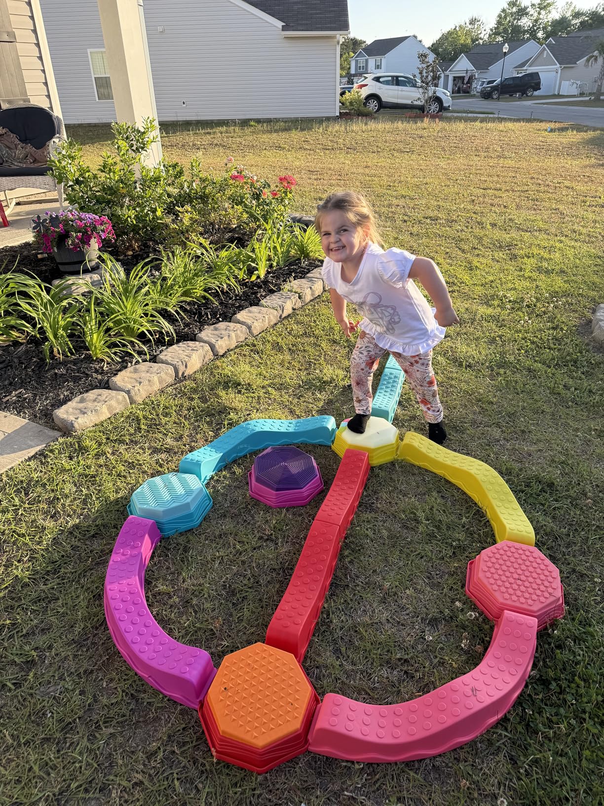 B. toys - Balance & Groove Set - Balance Beam for Kids - Musical Games & Activities - 5 Sensory Stones, 8 Wavy Beams & 1 Musical Pod - Indoor Active Play - 3 Years + customer photo 1