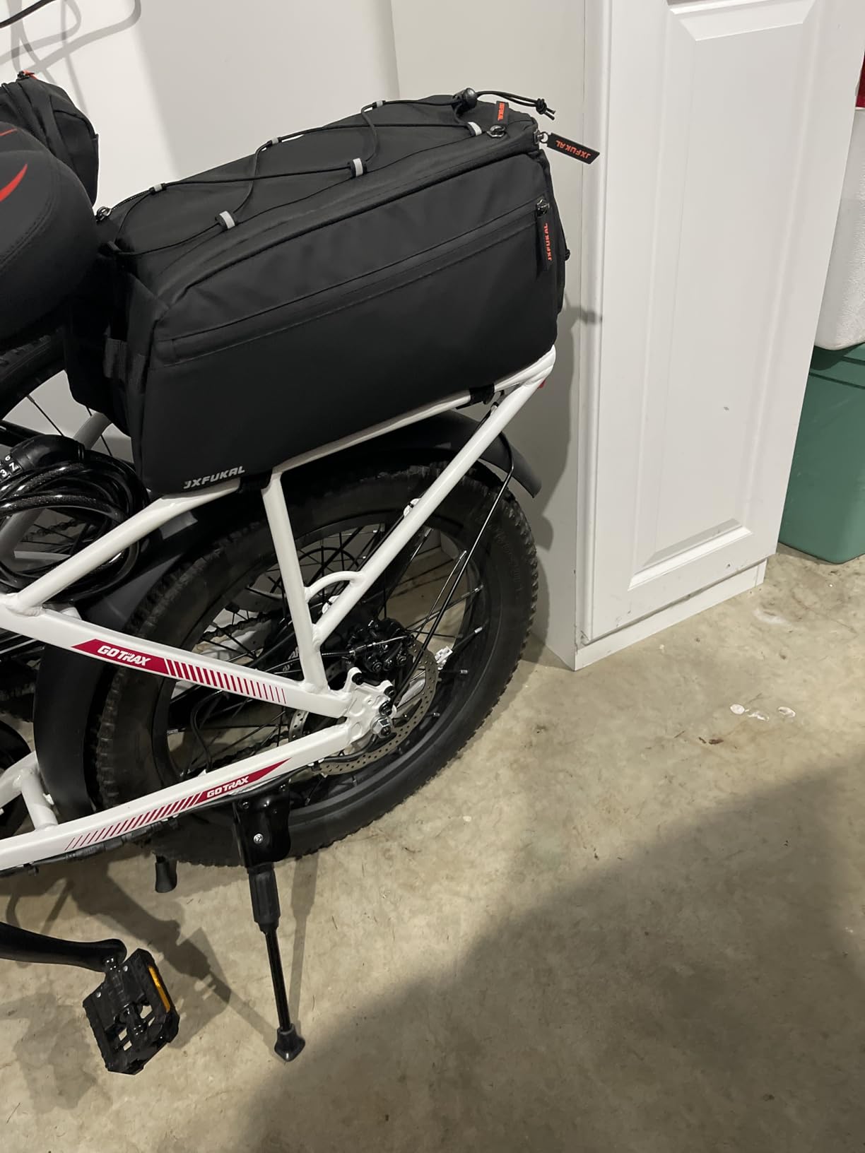 JXFUKAL Bike Bags for Bicycle Rear rack, 13L Supportive Bike Rack Bag Built-in Rigid side & Base Panel, Waterproof Reflective Ebike Trunk Pannier Saddle Seat Bag Carrier for Commuter Travel Outdoor customer photo 2