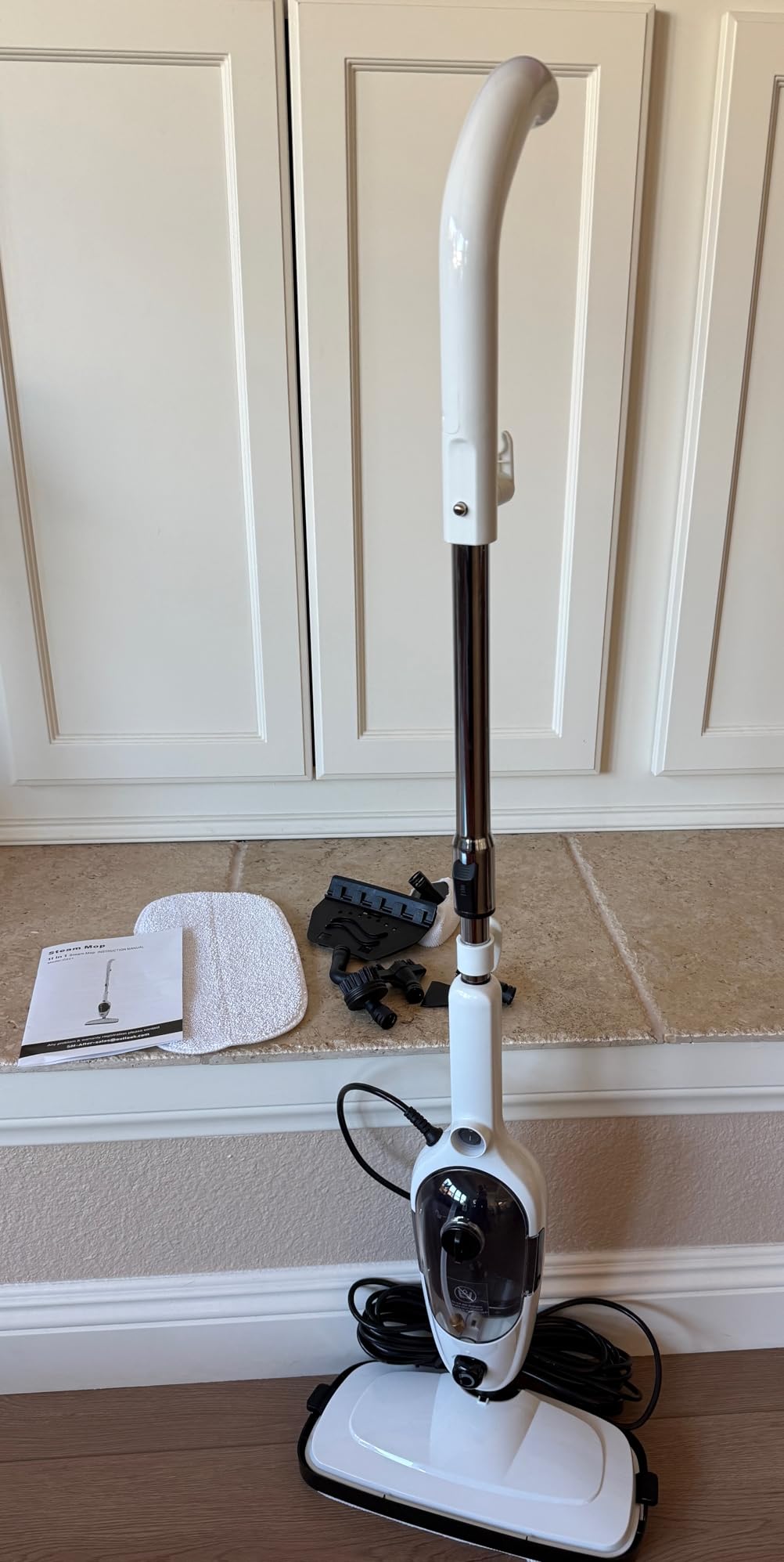 11-in-1 Steam Mop, Powerful Handheld Steam Cleaner for Home with 23FT Cord & 15.2 OZ Water Tank, 3 Steam Modes MultiPurpose Steam Mop for Hardwood Floors, Clothes, Tile, Windows, Carpet customer photo 2