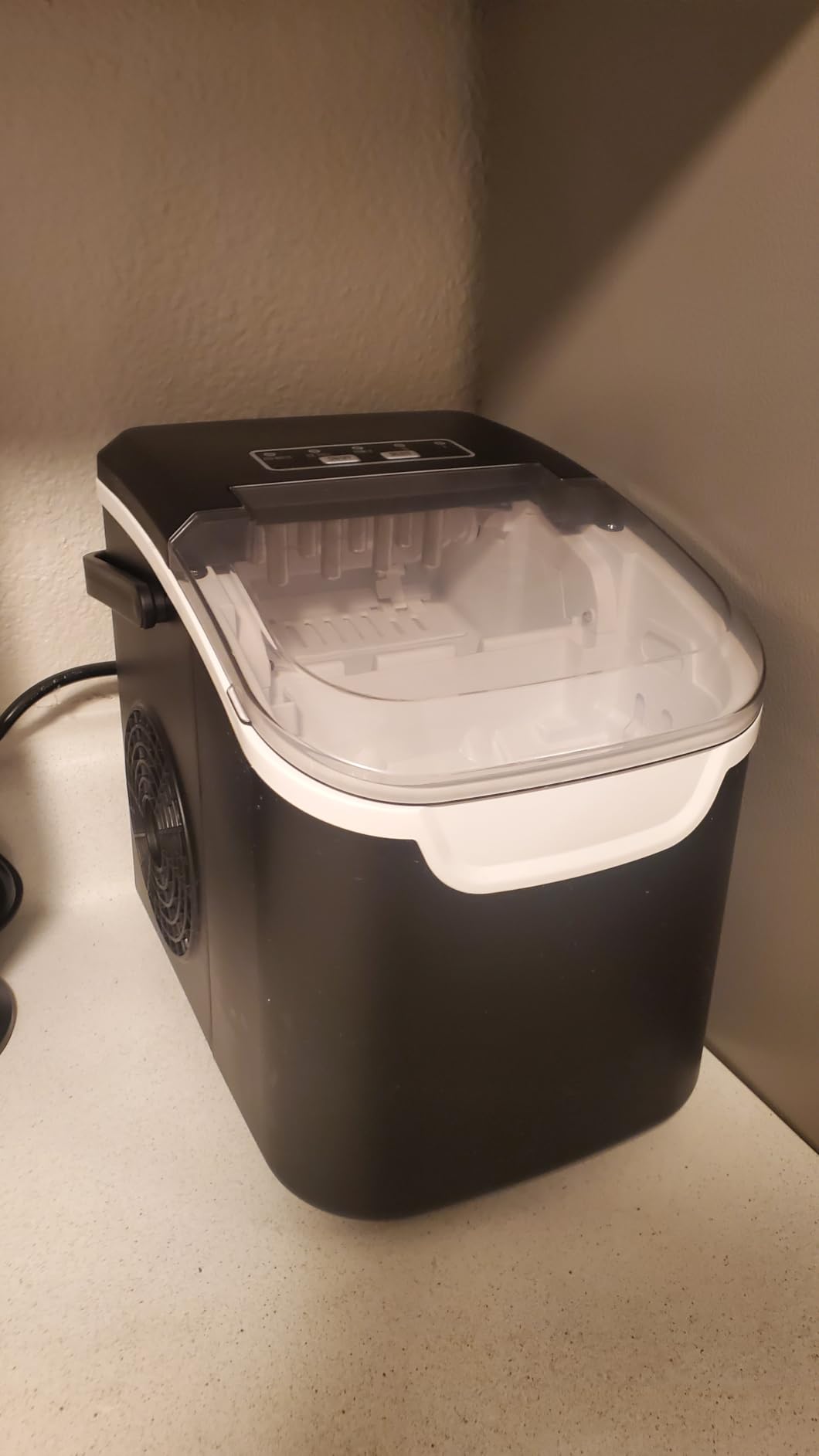 Antarctic Star Countertop Ice Maker Machine, 8 Ice Cubes in 6 mins, 26lb/Day Ice with 2 Sizes- Portable Mini, Energy Saving & Basket/Scoop for Home/Party/Travel/Camping/Bar, Dark Black customer photo 1