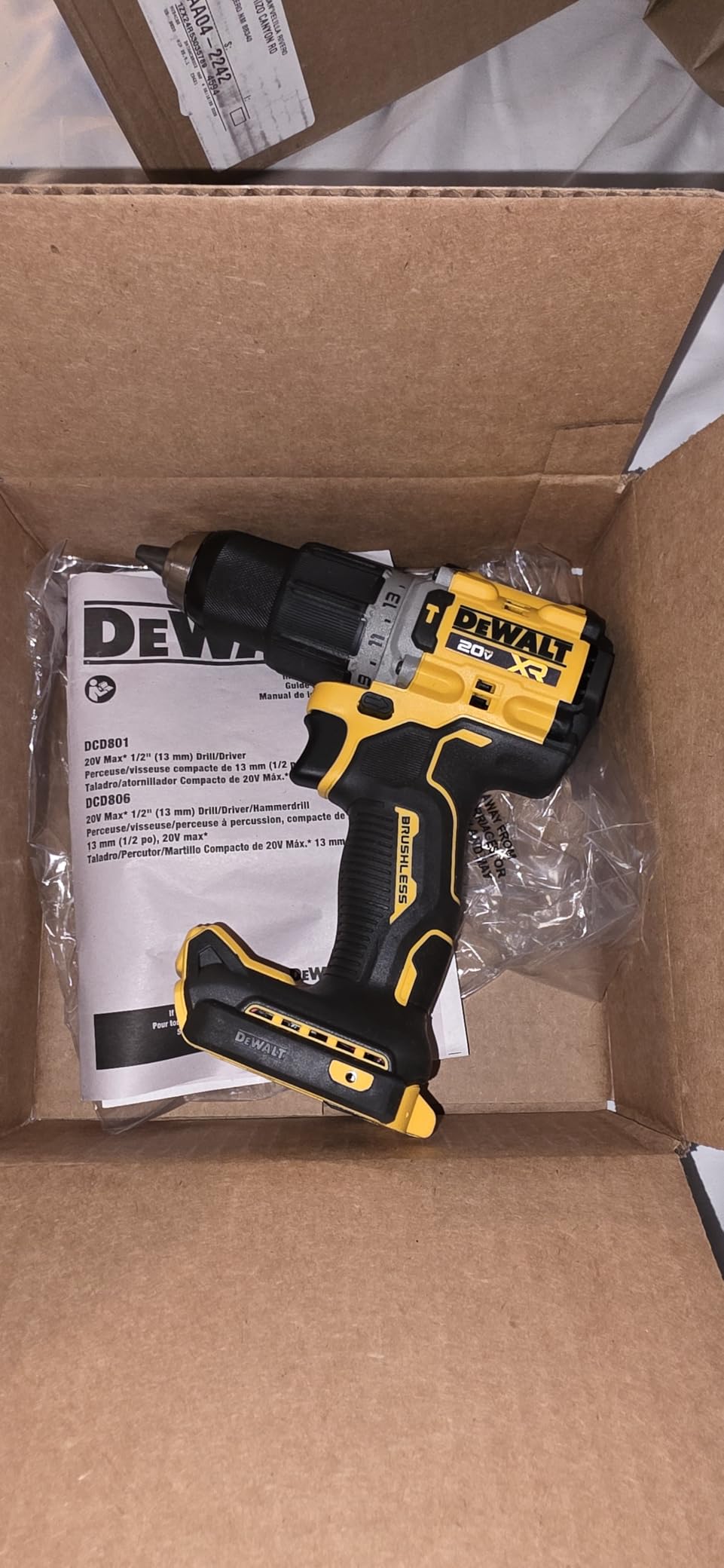 DeWalt 20V MAX XR Brushless Cordless 1/2 in. Hammer Drill (Tool Only) (DCD806B) customer photo 1