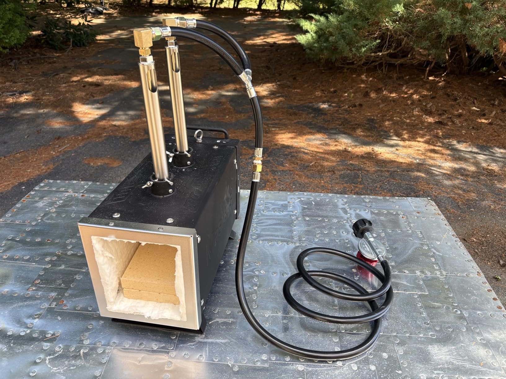 MMasters 3 Burner Propane Forge Kit - Extended Square Gas Forge with Base for Knife Forging, Blacksmithing & Farrier Work customer photo 1