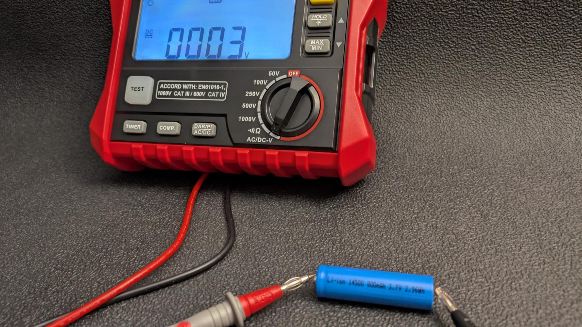 KAIWEETS Megohmmeter, Insulation Resistance Tester, Up to 100G Ohm, 50V/100V/250V/500V/1000V, One-Touch DAR/PI, with AC/DC Voltage Testing for Motors, Solar, HVAC customer photo 2