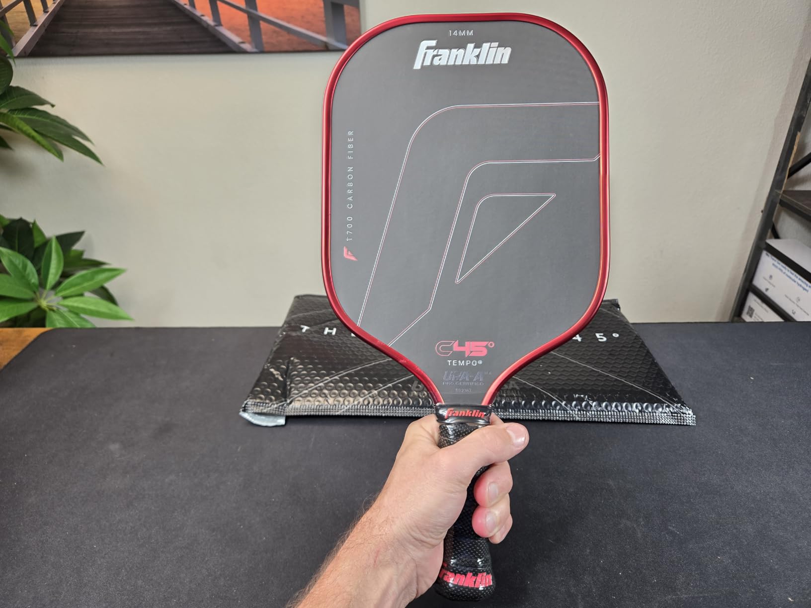 Franklin Sports PRO Pickleball Paddles - C45 Carbon Fiber Series - Official USAP + UPA Approved - Pro Player Design customer photo 1