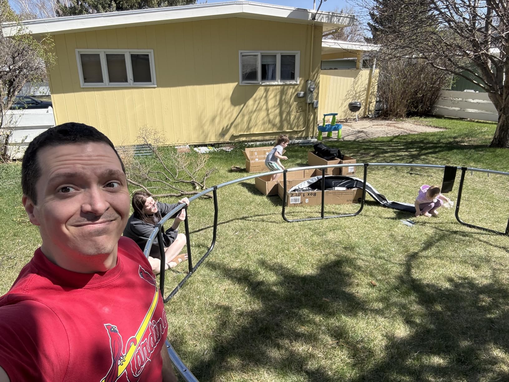 Trampoline Outdoor 10FT 14FT 16FT with Enclosure,5 Reinforced U-Shaped Legs with Center Support,ASTM Approved,Recreational Trampoline for Kids and Adults customer photo 2