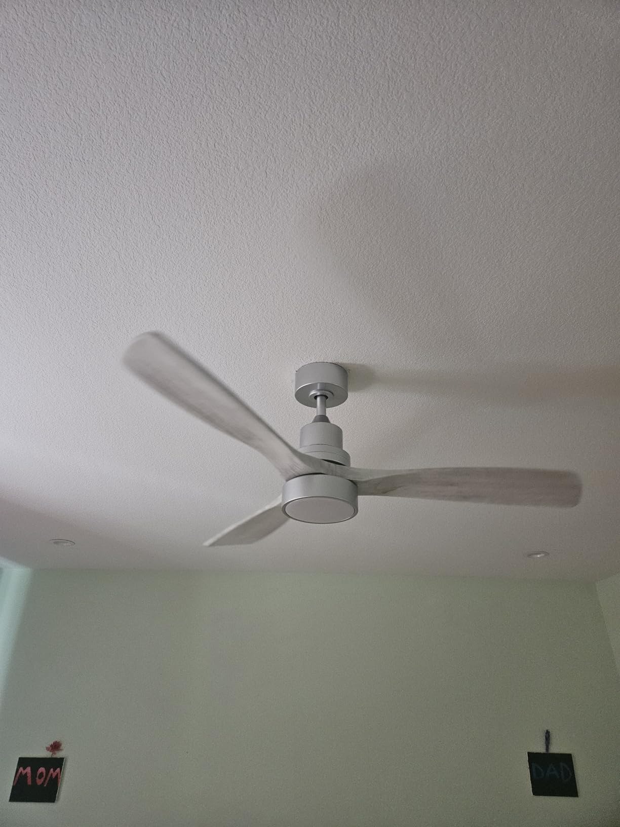 Sofucor 52 Inch Smart Ceiling Fans with Lights and Alexa/Google/APP/Remote Control-Modern Outdoor 3 Solid Wood Blades Ceiling Fan for Bedroom Living Room Patio, Sandy Nickel&Natural Wood customer photo 1