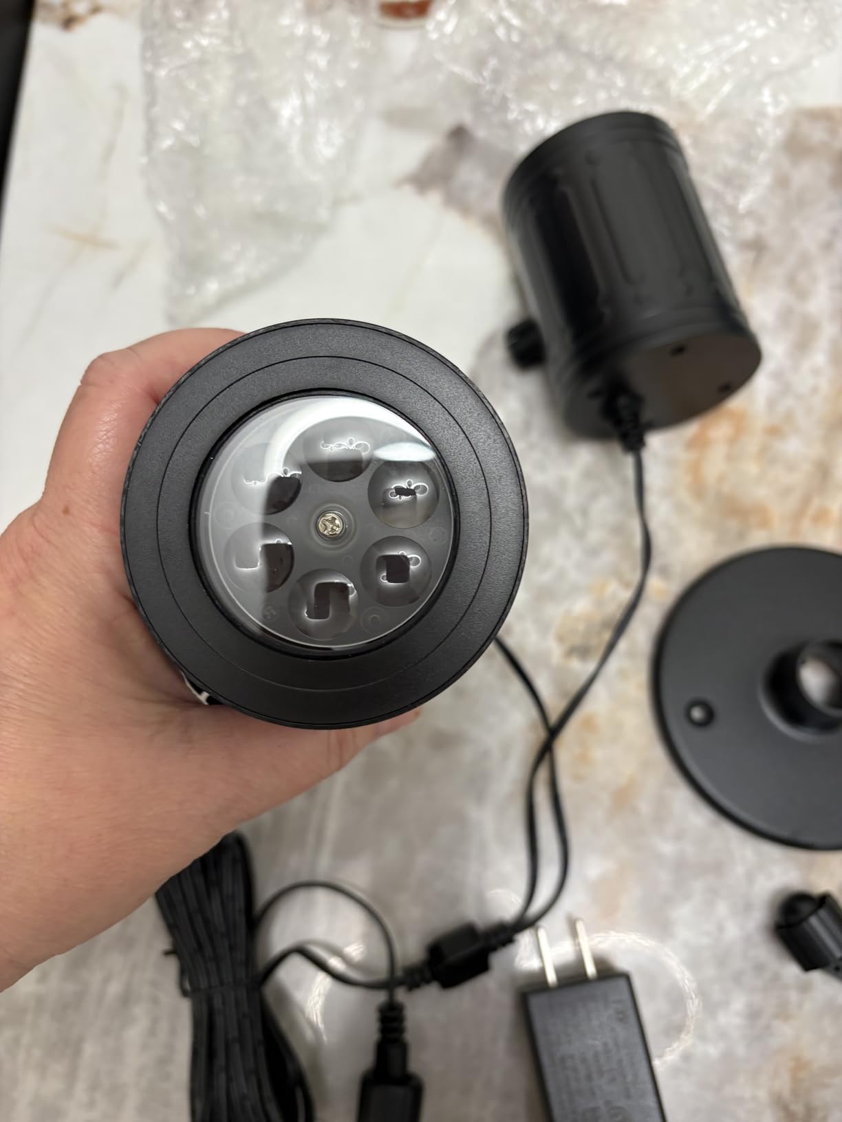 2025 Upgraded Double Head Christmas Snowflake Projector Lights Outdoor, Timing Mode, IP65 Waterproof, 360 Degree Roating LED Christmas Lights, for Xmas Holiday Party Christmas Decoration, Indoor, Houses customer photo 2