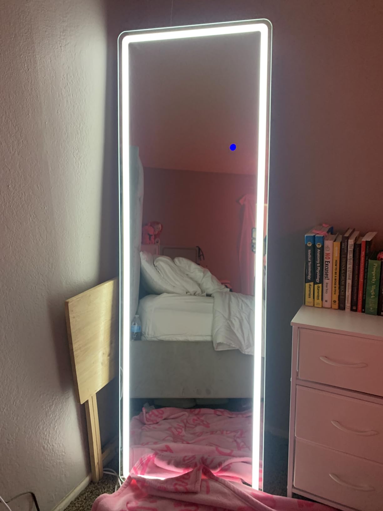 Sweetcrispy Arched Full Length Mirror with LED Lights, 63