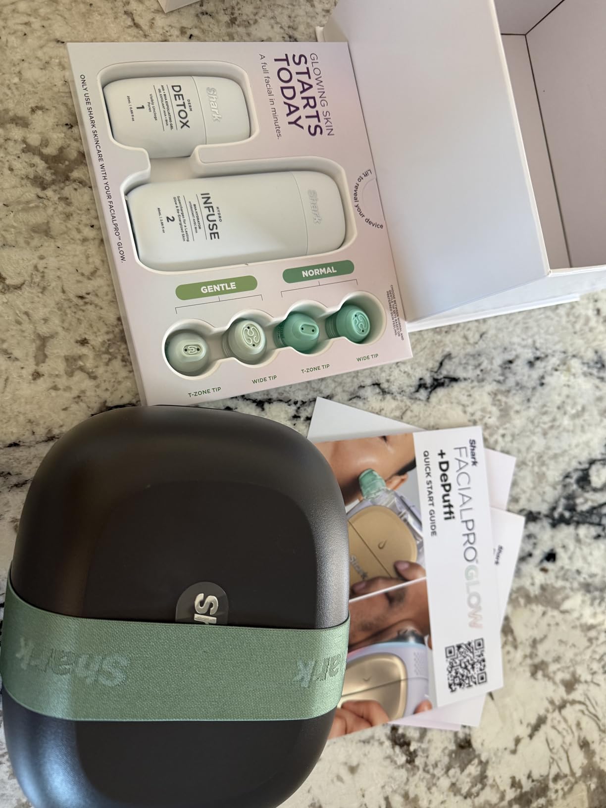 Shark FacialPro Glow at-Home Hydro-Powered Facial System with DePuffi Hot & Cold Therapy - Professional Spa Skincare Device for Pore Cleansing, Hydration, & Radiant Glow, Lilac, FH320PL customer photo 2
