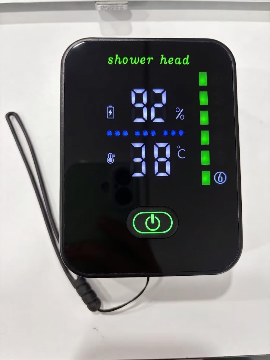 Portable Shower with Heater,8000Mah Battery Powered Portable Camping Shower with 2000W Auto-Off Heater,Outdoor Heated Camping Shower,Portable Heated Shower Pump with Larger Digital Display & 6 Spray customer photo 1