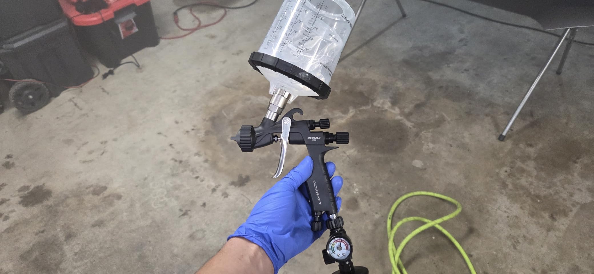 InoKraft Drizzle Pro LVLP Spray Gun, Precise Low-Overspray Performance with Ultra-Light 340g Design. Includes 1.3B/1.3C Nozzles and Accessories, Ideal for Automotive and Industrial Coatings customer photo 1