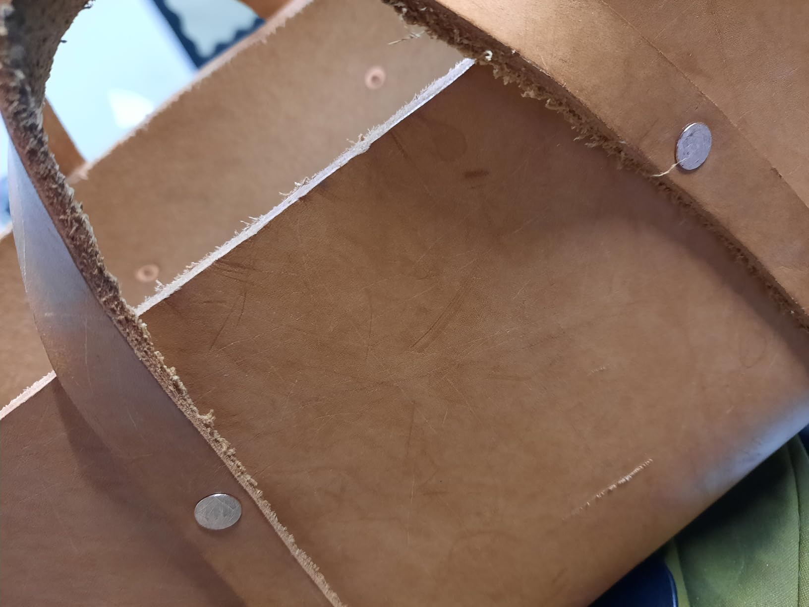 JUNESunShine Copper Rivets for Leather with Burrs Setter, Brass Rivets for Saddle, Belt, Wallet, Shoes, Bag, Keychain, Crafts Making Fasteners Kit, Easy to Install, Full Set fit Leather Working Repair customer photo 1