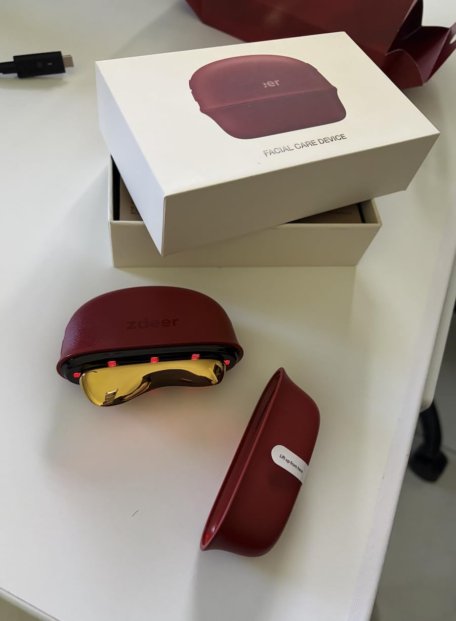 ZDEER GS5 Brass Heated Electric Gua Sha Facial Sculpting Tool with Vibration, Women's Facial Massager, LED Red Light Therapy for Neck & Face, Skin Firming Device customer photo 1