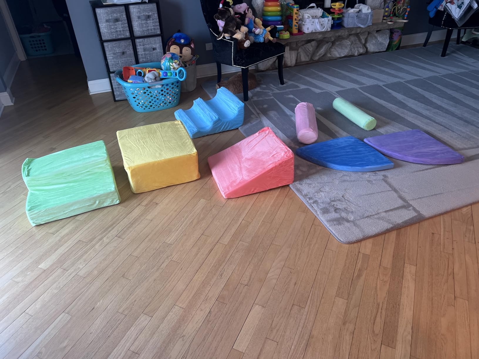 Teckid Toddler Climbing Toys 8-Piece Indoor Soft Foam Blocks Set, Safe Crawling, Climbing and Sliding Play Gym for Kids, Baby Climbing Playset customer photo 1