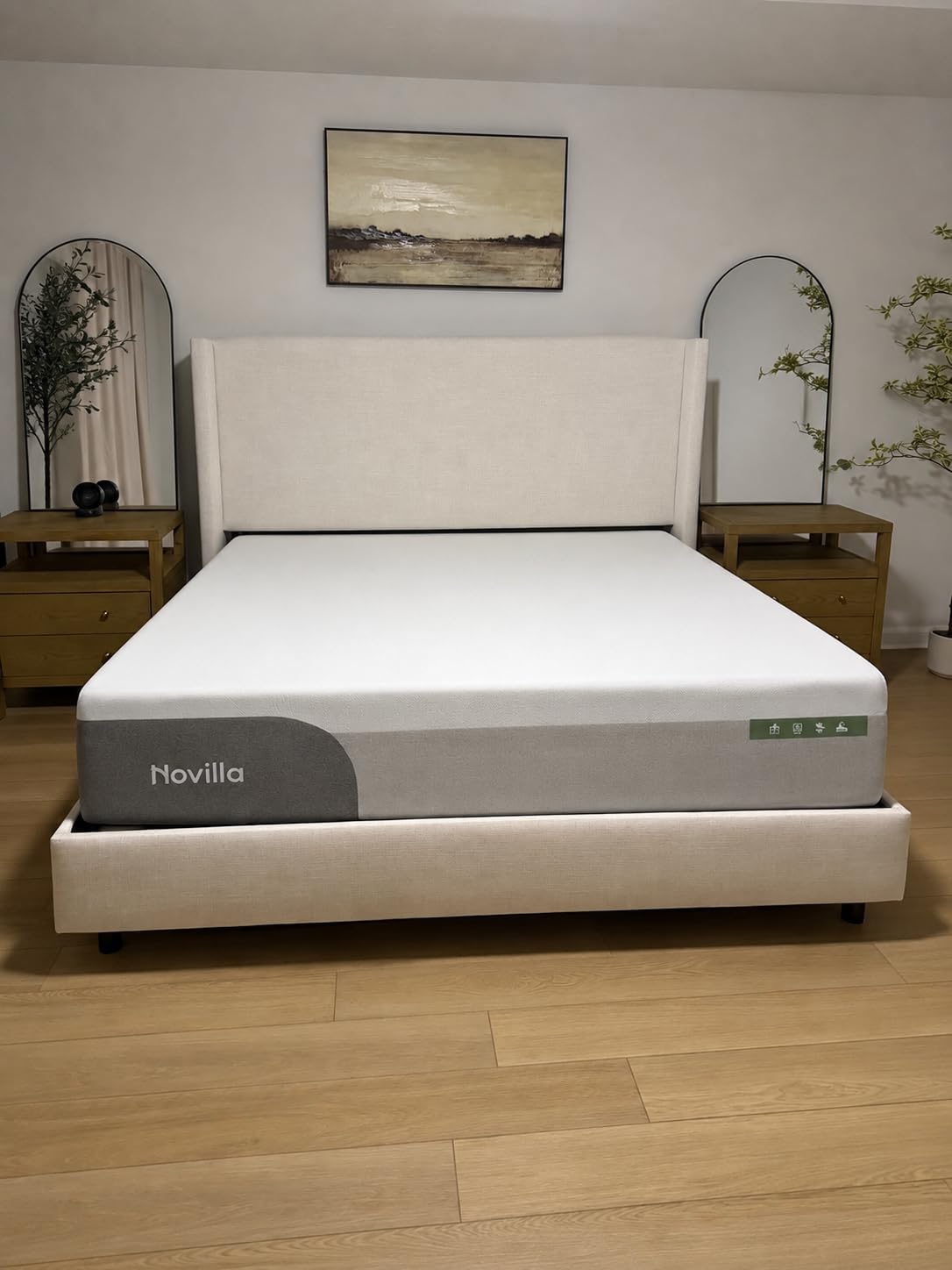 Novilla 14 Inch King Size Mattress, Gel-Infused Bliss Cooling King Memory Foam Mattress in a Box with Cool-Touch Nylon Cover, Pain Relief & Spinal Support with CertiPUR-US Certified Foam customer photo 2