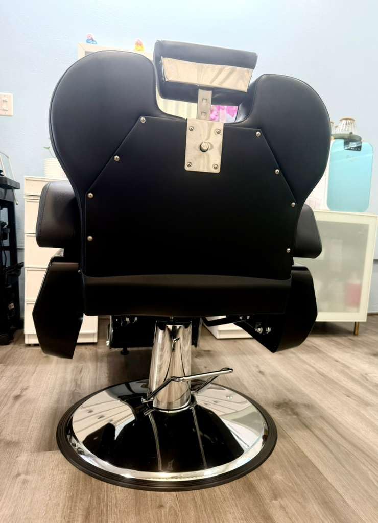 Barber Chair Reclining Salon Chair Vintage Hydraulic All Purpose Barber Chair for Barbershop Hair Salon Chair Stylist, Black Gold customer photo 2