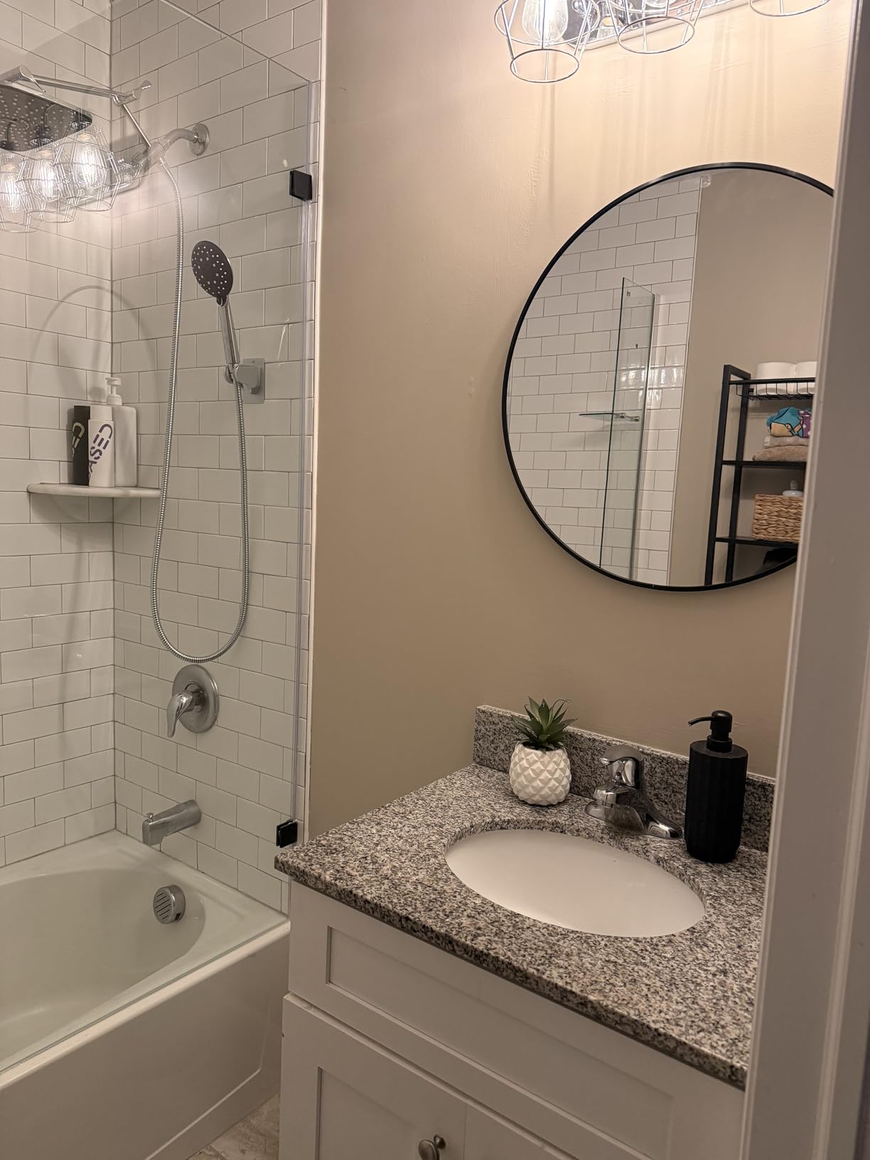 Bathroom Mirror for Wall, 24 Inch Round Mirror, Matte Gold Metal Framed Circle Vanity Mirror for Bathroom Bedroom Living Room Entryway, Anti-Rust, Tempered Glass, Hanging or Leaning customer photo 2