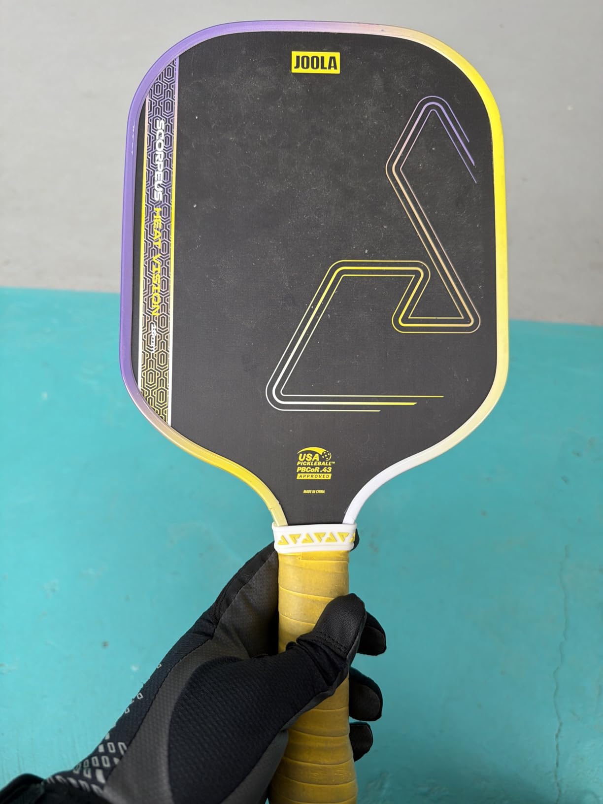 JOOLA Agassi Heat Vision 16mm Pickleball Paddle - New Shape w/Extended Sweet Spot - Textured Carbon Fiber Surface for Spin - SK Film for Less Vibration - USAP Approved - NFC Chip Enabled customer photo 1