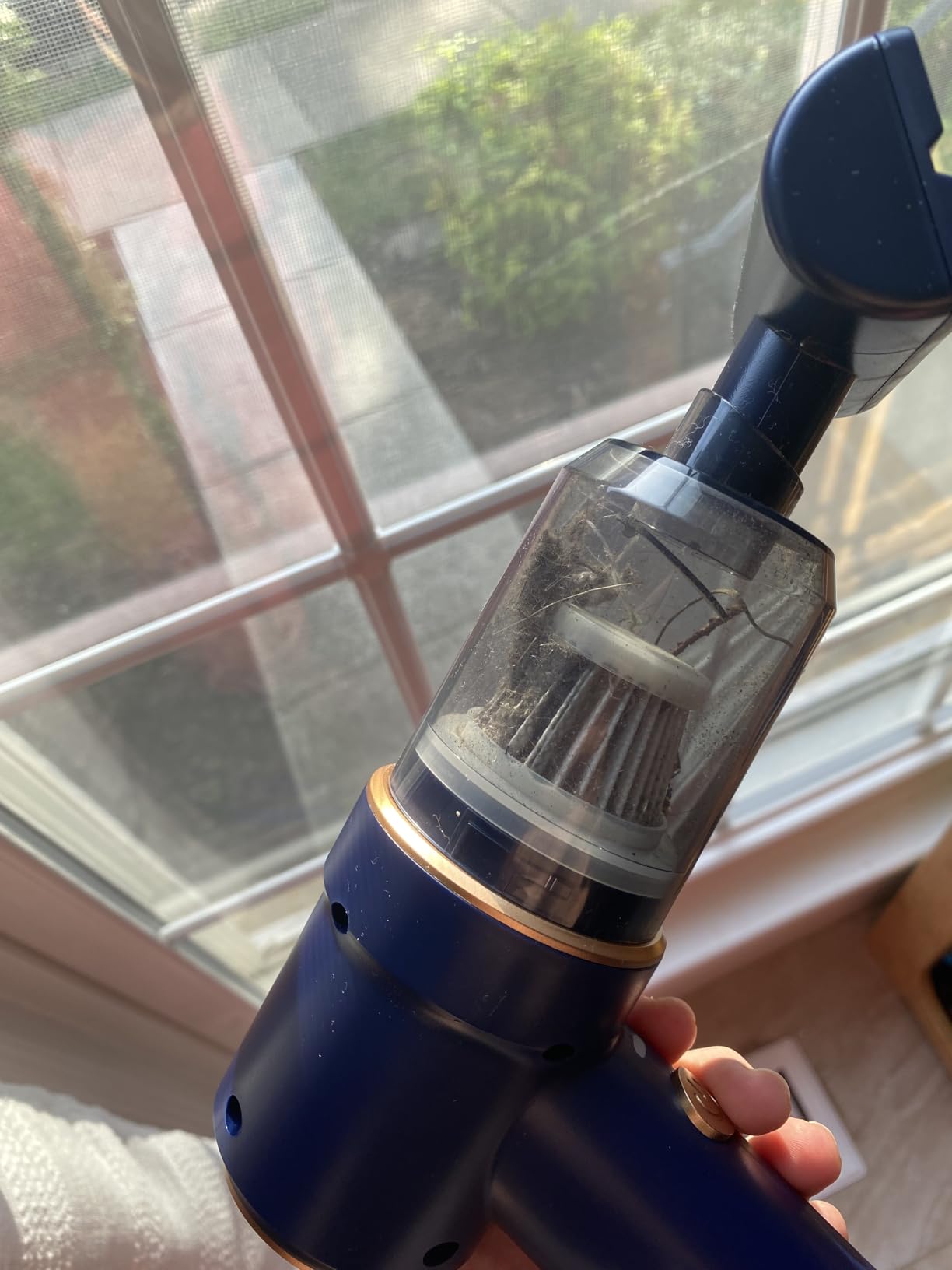 KMM Handheld Car Vacuum Cleaner, 10000PA Vacuum Cleaner & Air Duster, 120W High Power Vacuum Portable Cordless, Hand Held Vacuum Rechargeable with Multi-Nozzles & LED Light for Home, Car, Office customer photo 2