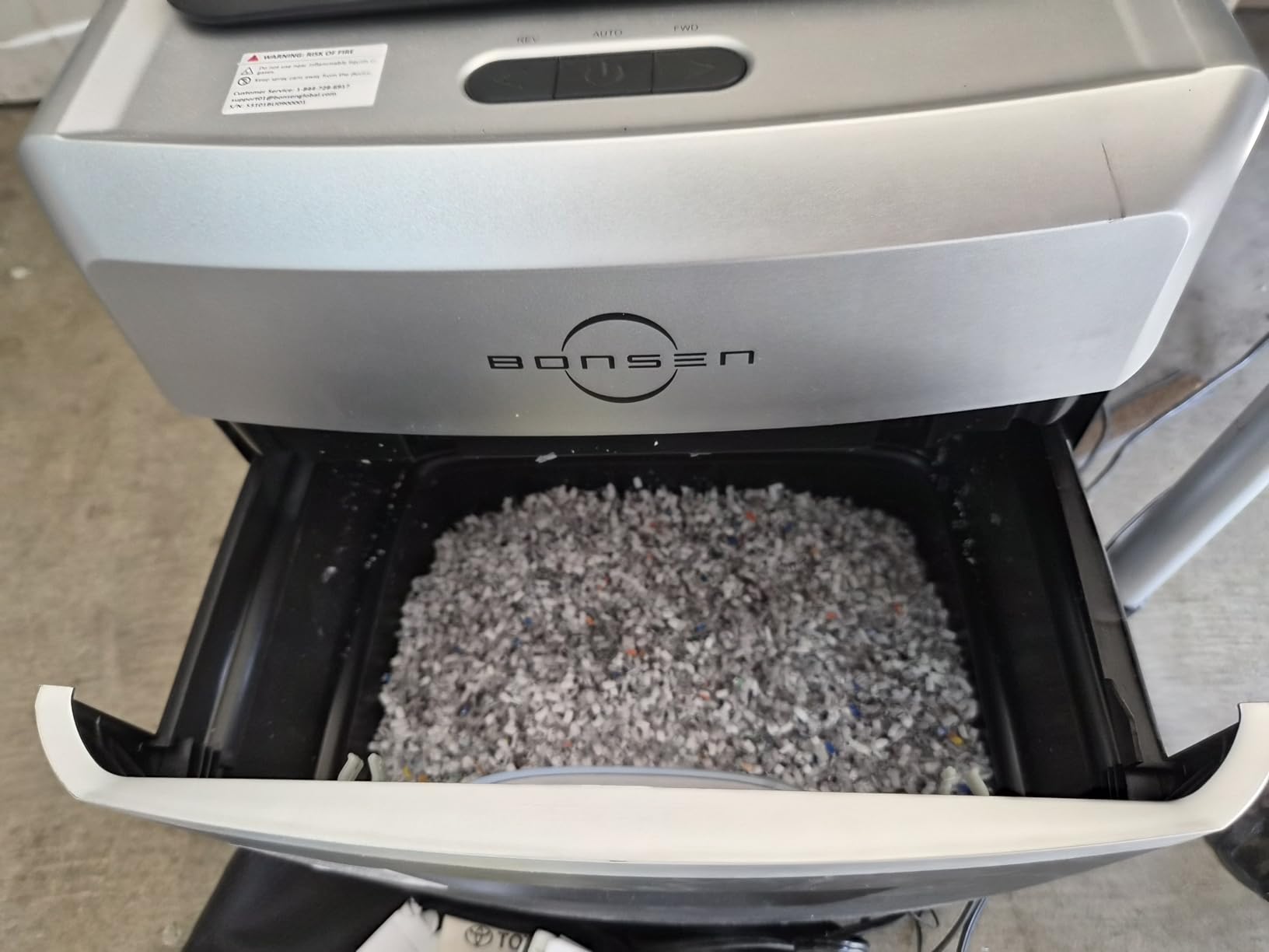 BONSEN 150-Sheet Autofeed Paper Shredder Heavy Duty, 60 Mins Micro-Cut Shredder for Office, 6 Gal Large Capacity Bin P-4 High Security Commercial Document Shredders for Home Office S3114 customer photo 2