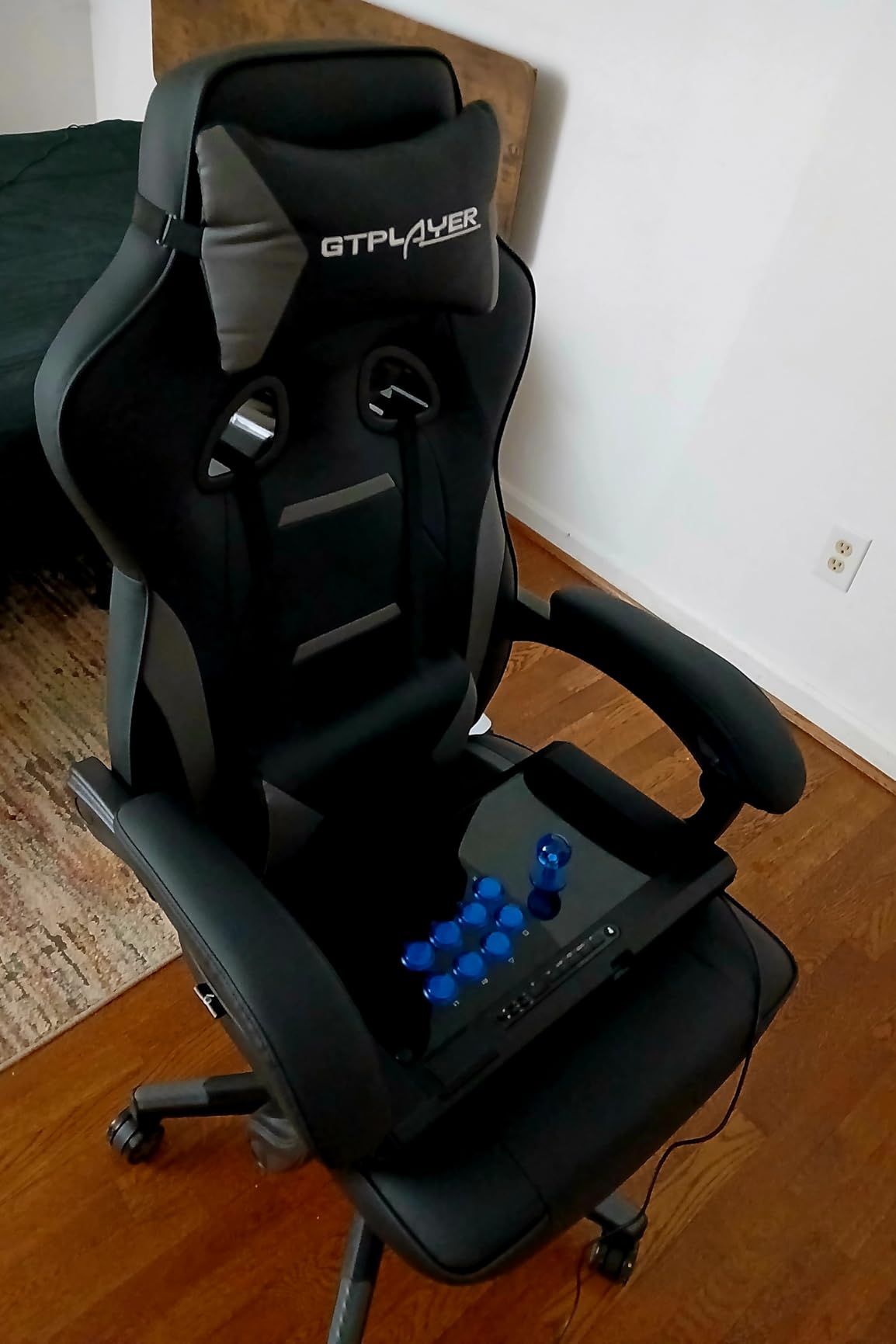GTPLAYER Gaming Chair for Adults, Big and Tall 350LBS Heavy Duty Office Chair, Ergonomic High Back Lumbar Support and Recliner for Back Pain Relief, Sky Gray customer photo 2