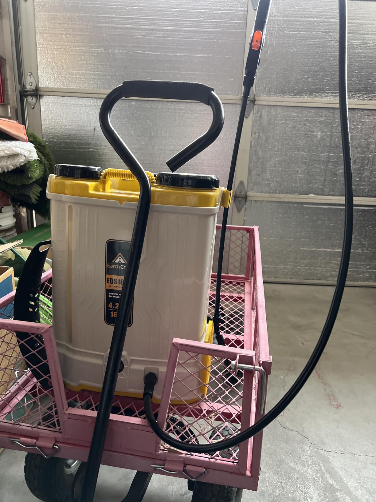 Battery Powered Backpack Sprayer 5.3Gal Compatible with DeWalt 20V Battery(NOT Included), Equipped with Mixing System, Backpack Garden Sprayer with 6 Spray Nozzles for Lawn, Garden, Yard customer photo 1