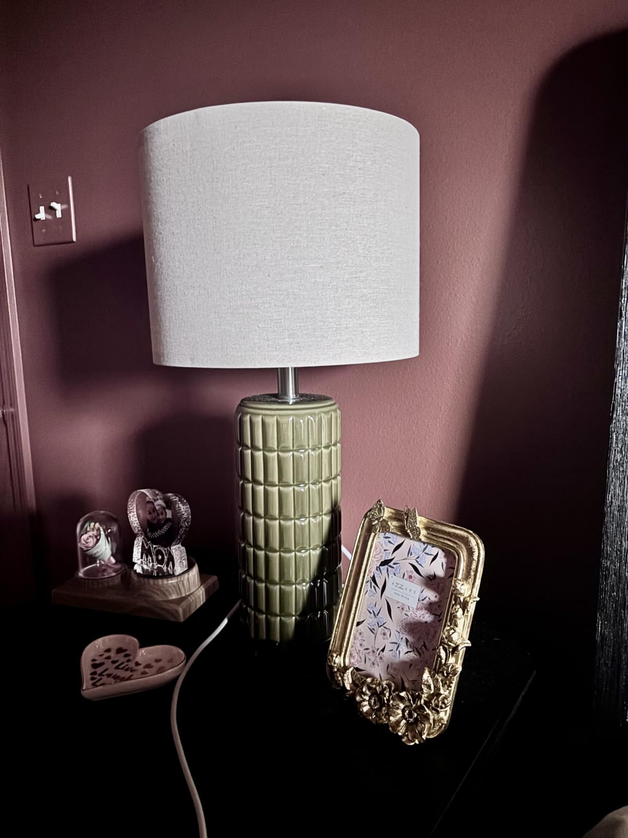 Seealle 23'' Modern Ceramic Table Lamps Set of 2 - Table Lamps for Living Room, Farmhouse Bedside Night Stands Lamp for Bedroom, White Nightstand Lamps Set of 2, Desk Lamp for End Table Home Decor customer photo 1