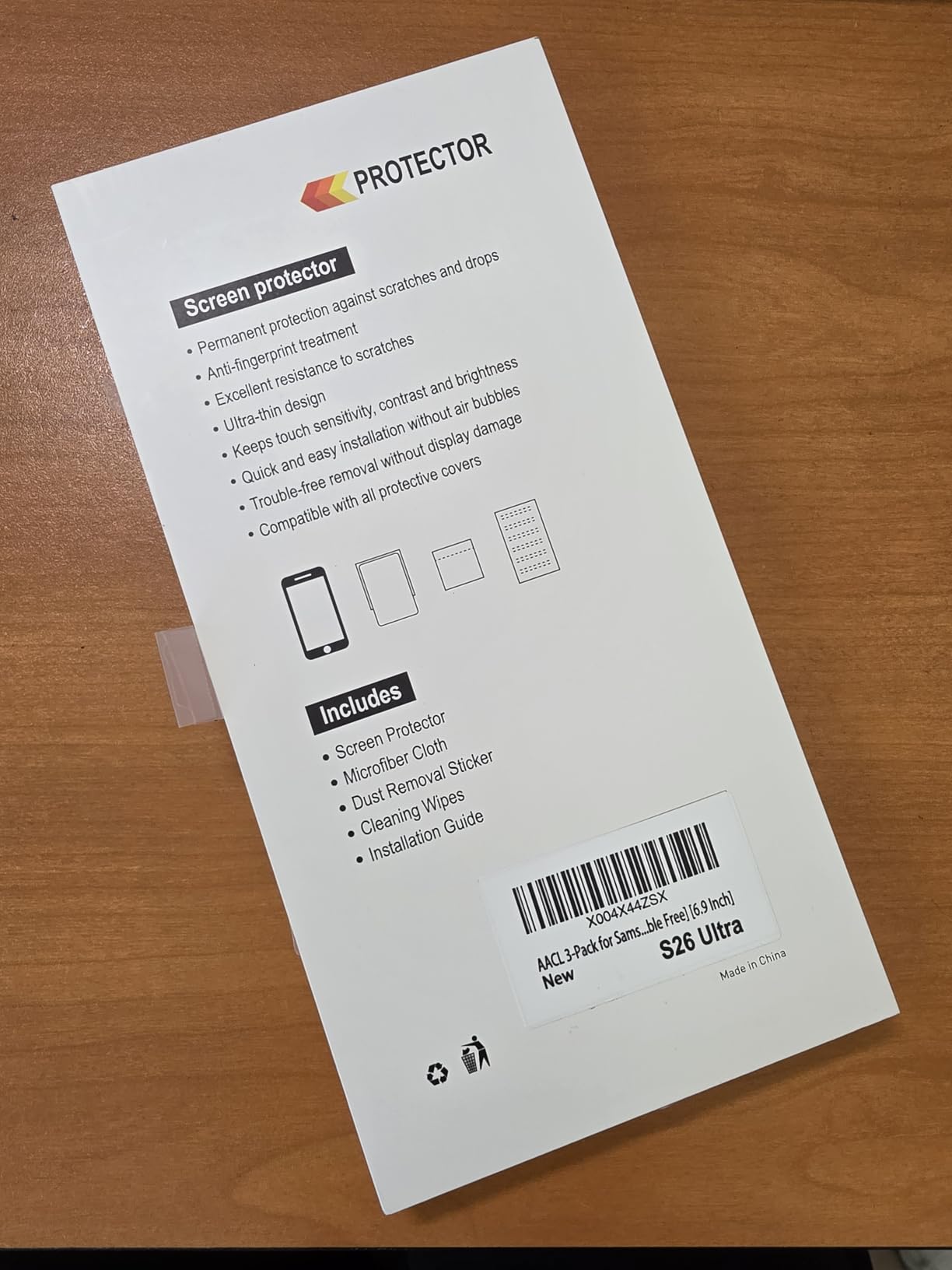 AACL 3-Pack for Samsung Galaxy S26 Ultra Screen Protector Tempered Glass, 9H Glass, [Fast Alignment Tool] [Bubble Free] [6.9 Inch] customer photo 1