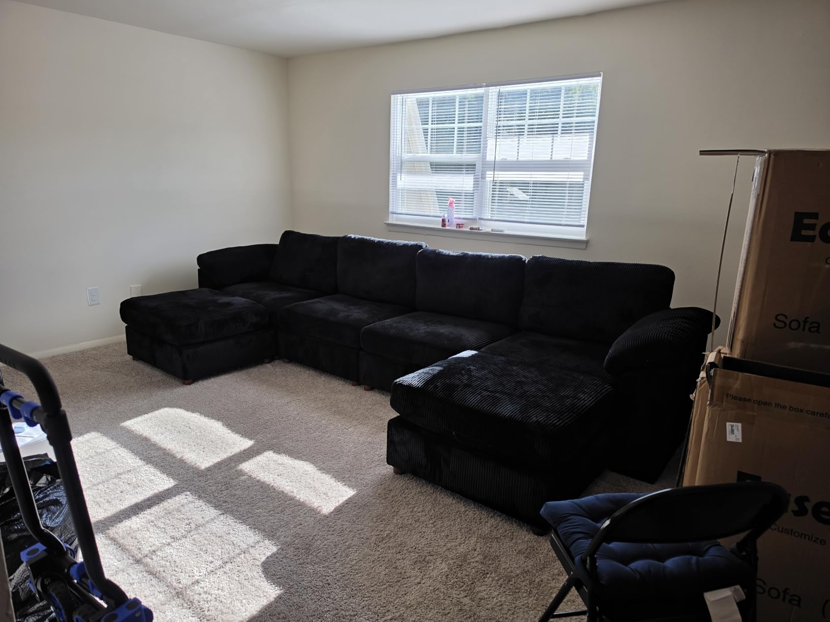 EASE MOOSE Oversized L Shape Sectional Modular Sofa,Wide Deep seat Sectional Sofa,Comfortable Grey Cloud Modular Sofa customer photo 1