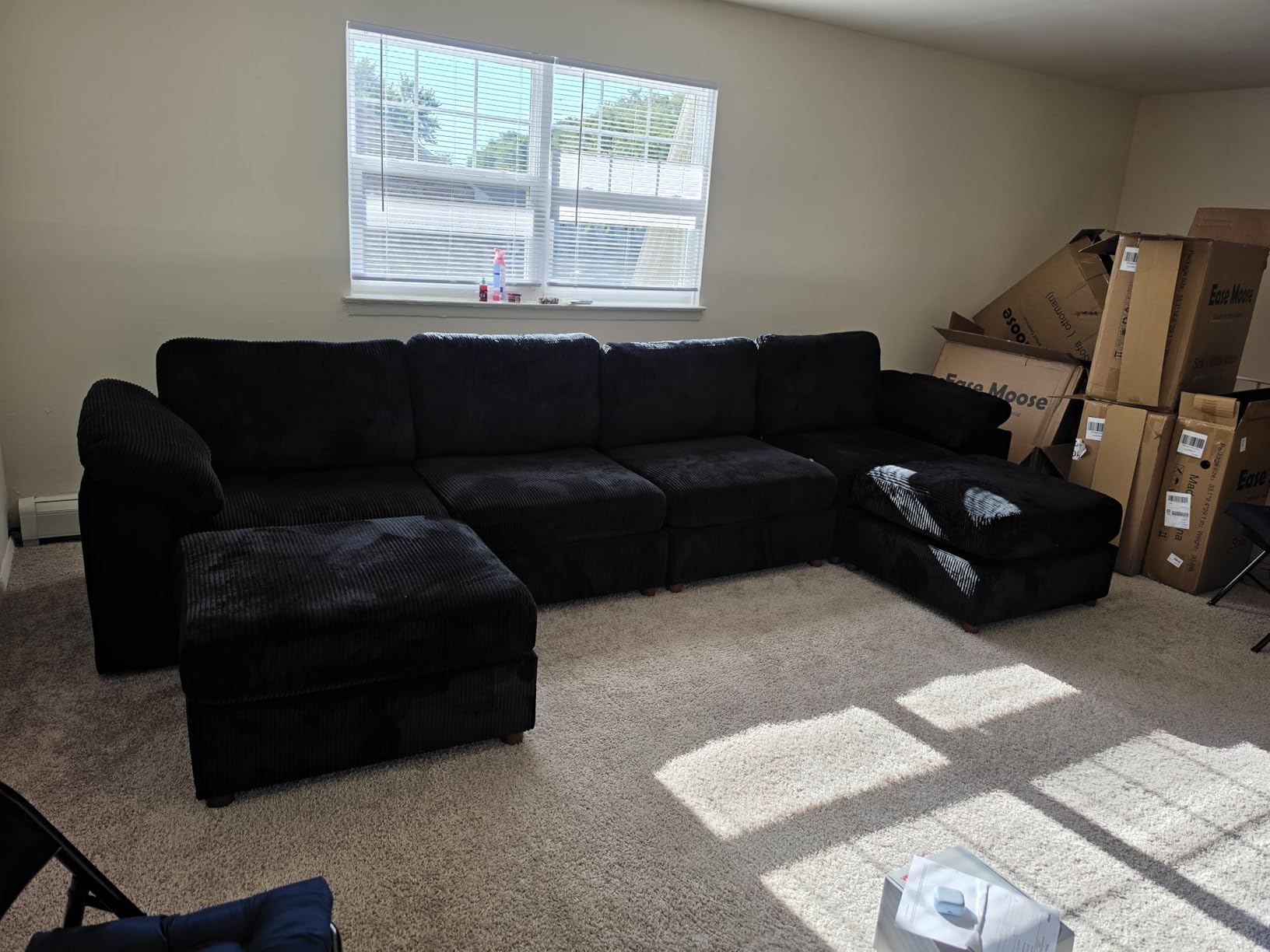 EASE MOOSE Oversized L Shape Sectional Modular Sofa,Wide Deep seat Sectional Sofa,Comfortable Grey Cloud Modular Sofa customer photo 2