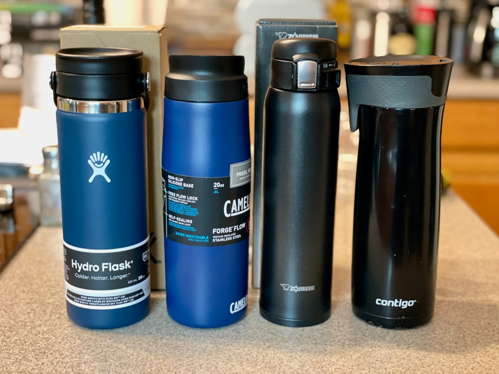 Hydro Flask Flex Sip Coffee Tumbler - Insulated Stainless Steel, Non Spill, Leak Proof Travel Cup 20 Oz Harbor Blue customer photo 1
