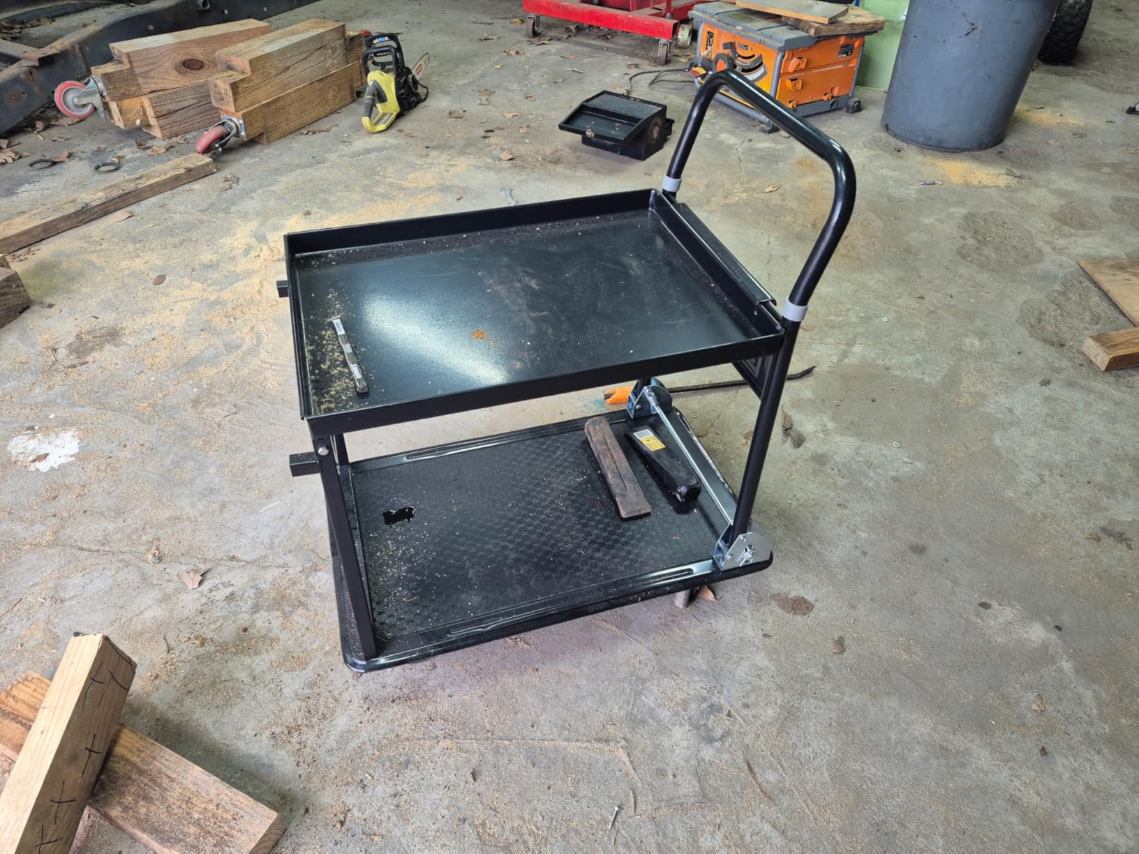 VEVOR Heavy Duty Platform Truck, 2000 LBS Industrial Steel Flatbed Cart with 360 Degree Swivel Wheels, Platform Push Cart Dolly (48