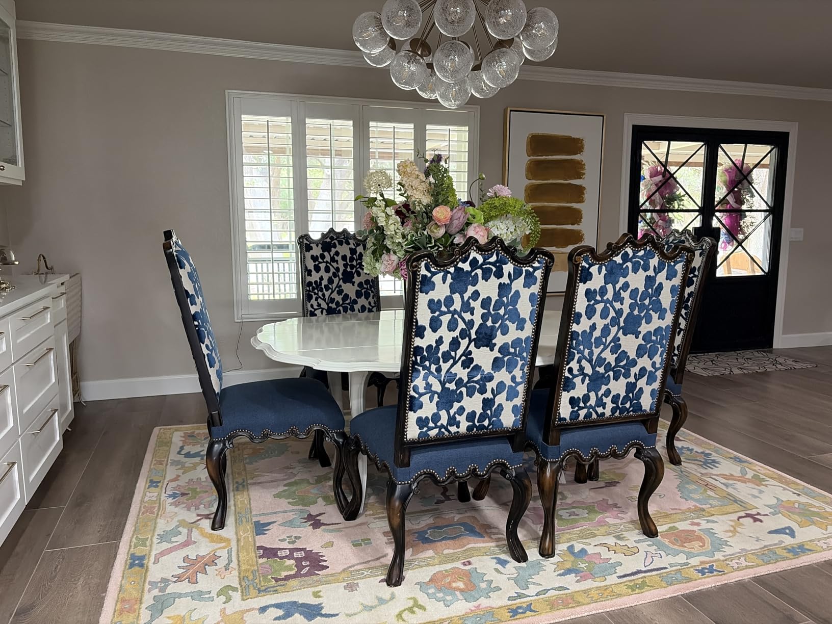 Allen Home Hand Tufted 100% Wool Rugs - Pastel Ushak Area Carpet Suitable for Living Room, Bedroom, Dining Room - Oushak Caroline Blue & Beige - 9' x 12' customer photo 1