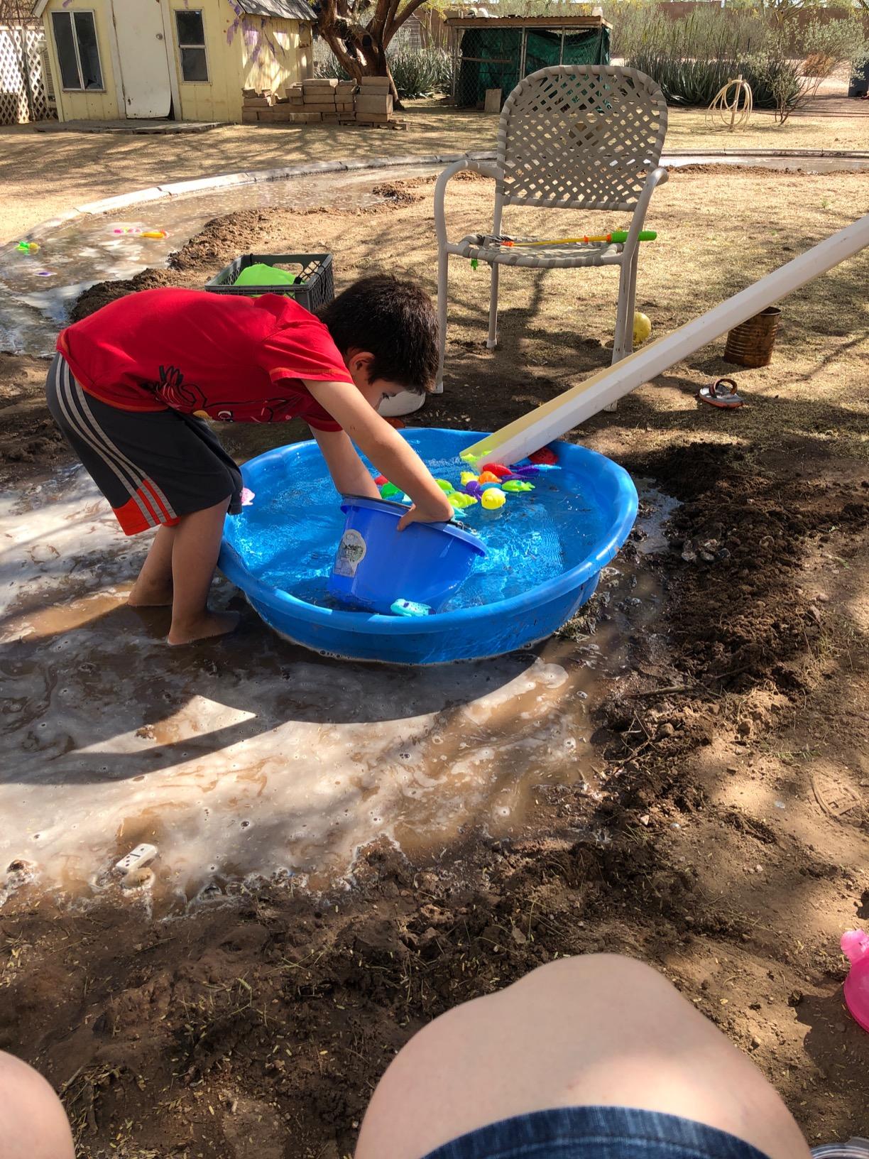 CozyBomB Water Table for Toddlers 3-5 | Outdoor Toys Water Play Table, Magnetic Fishing Toy Game, Summer Splash Pond Showers Sand Activity, Sensory Party Birthday Gift Kids Ages 4-8 9-12 customer photo 1