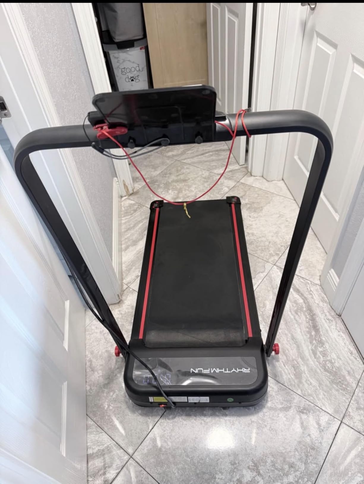 RHYTHM FUN Treadmill with Incline, Walking Pad with Handle Bar, 300lbs Walking Pad with APP, Portable Folding Walking Treadmills for Home/Office with Low Noise customer photo 1