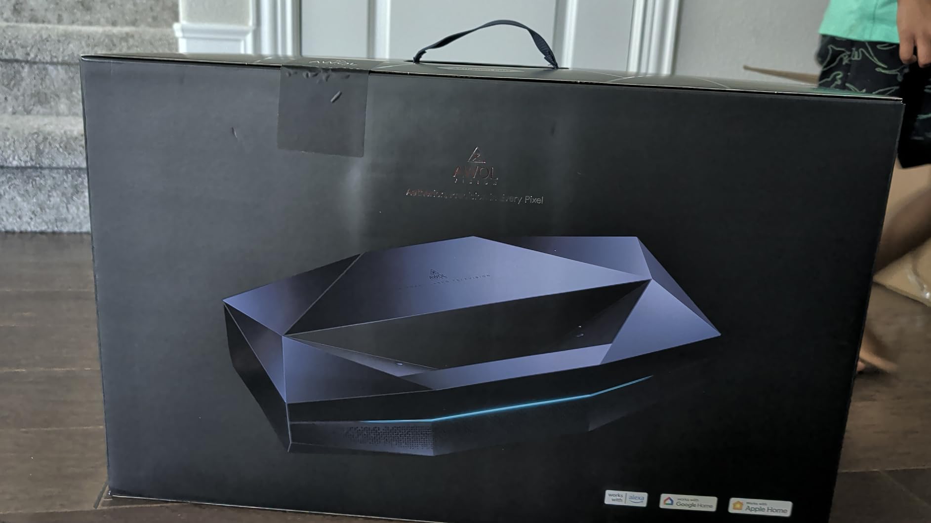 AWOL Aetherion Pro 4K Projector, 2600 ISO Lumens Short Throw Projector, Google TV, PixelLock Clarity, 6000:1 Native Contrast UST Projector, Anti-RBE, 4K 200