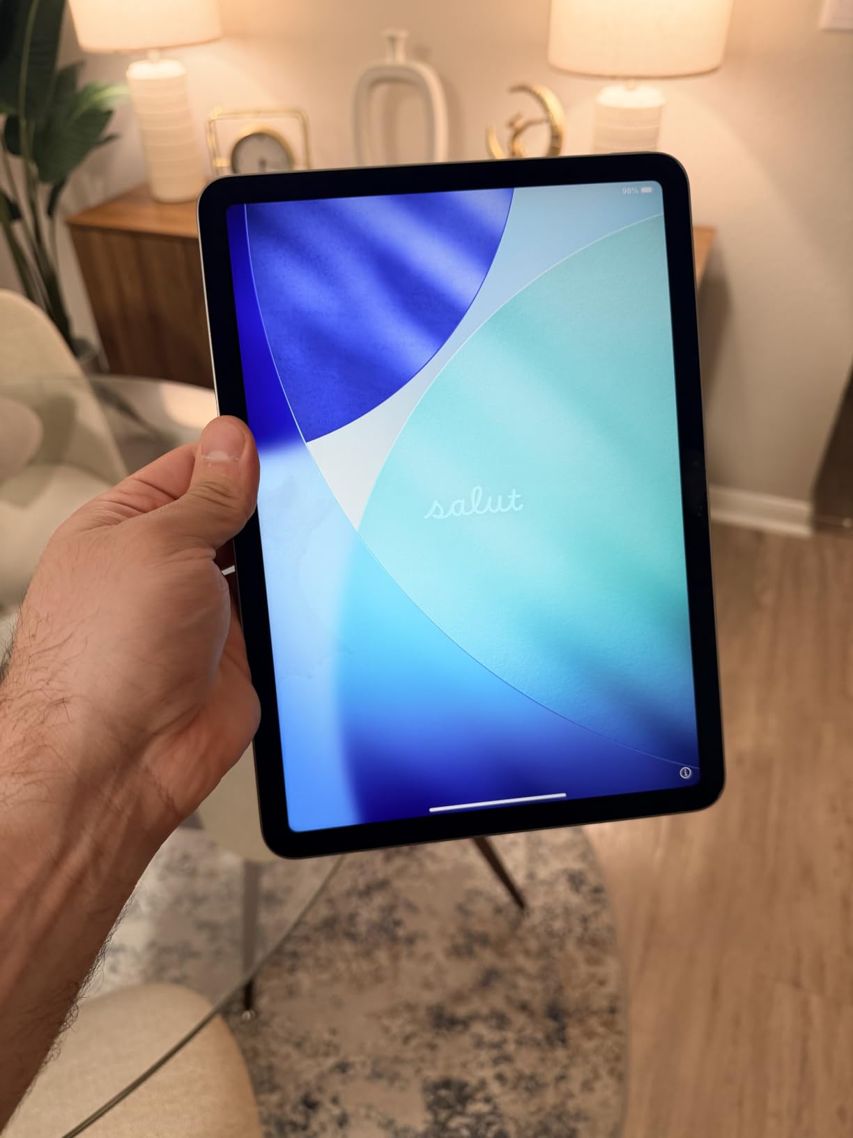 iPad Air 11-inch (M4): Liquid Retina Display, 256GB, 12MP Front/Back Camera, Wi-Fi 7 with Apple N1, Touch ID, All-Day Battery Life -- Blue customer photo 2