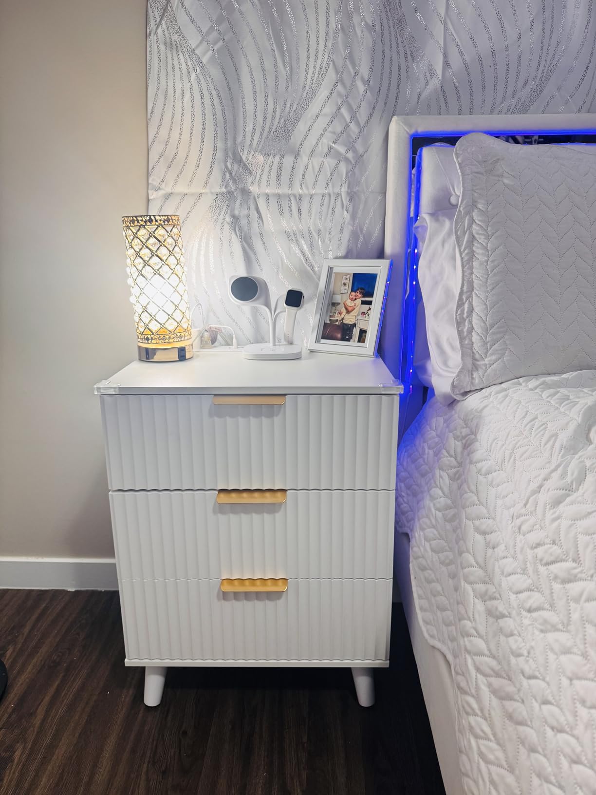 Lulive Modern Dresser and Nightstand Sets 3-Piece, 6-Drawer Dresser + 2 Nightstands Bedroom Sets with Solid Wood Legs (Natural Oak) customer photo 1